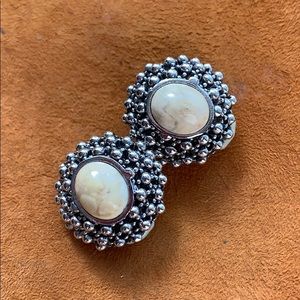 Cinar silver earrings round